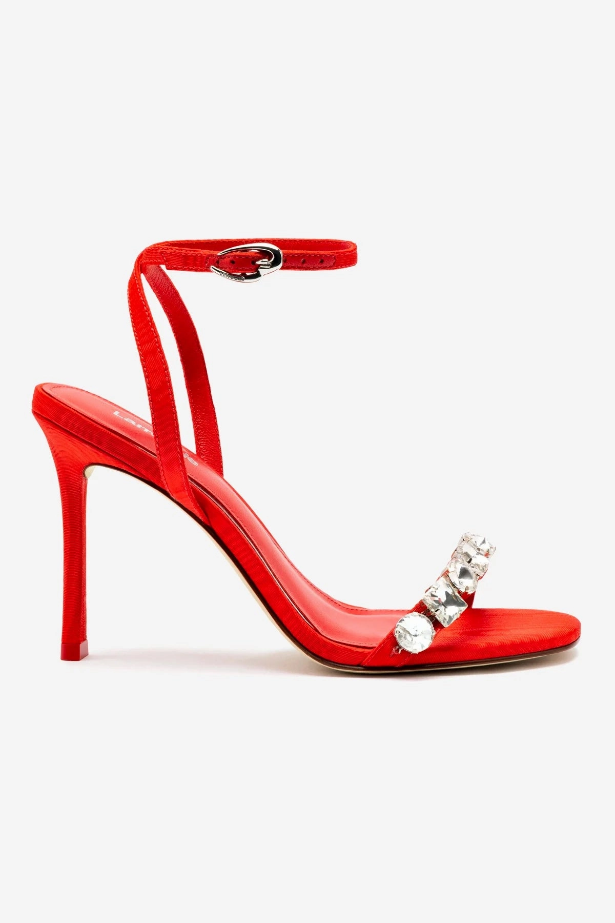 Craftsmanship Day Long Calypso Sandal In Red Fabric and Crystals