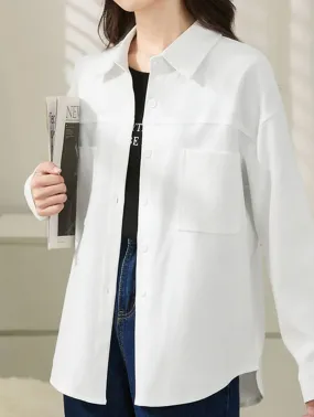 CroppedLength EcoDyeProcess COMMUTER STYLE LONG-SLEEVED SLIMMING SHIRT_CWTBLL0905