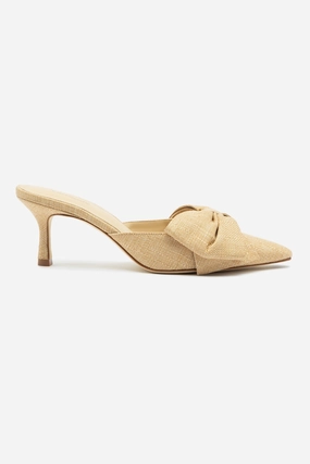 Mini Elle Pump In Beige Raffia Runway Glow