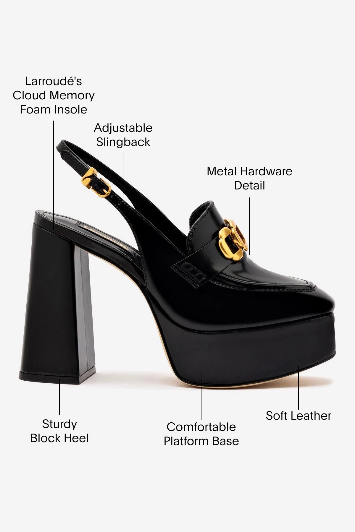 Shock Absorbing Midsole Harrington Loafer Hi In Black Box Leather