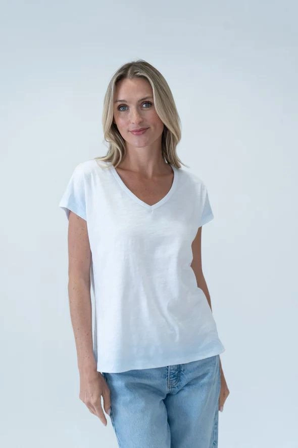 Six Fifty Dyed T-Shirt SnagProof VNeckReinforcement