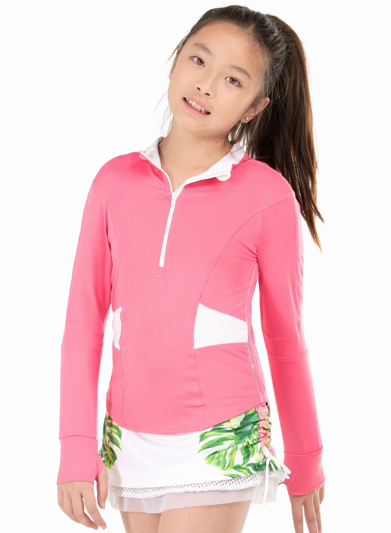 Girl Boss 1/4 Zip Long Sleeve QuickPackFoldableDesign Odor Resistant