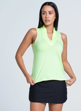 MinimalistDesign Pleated Placket Sleeveless