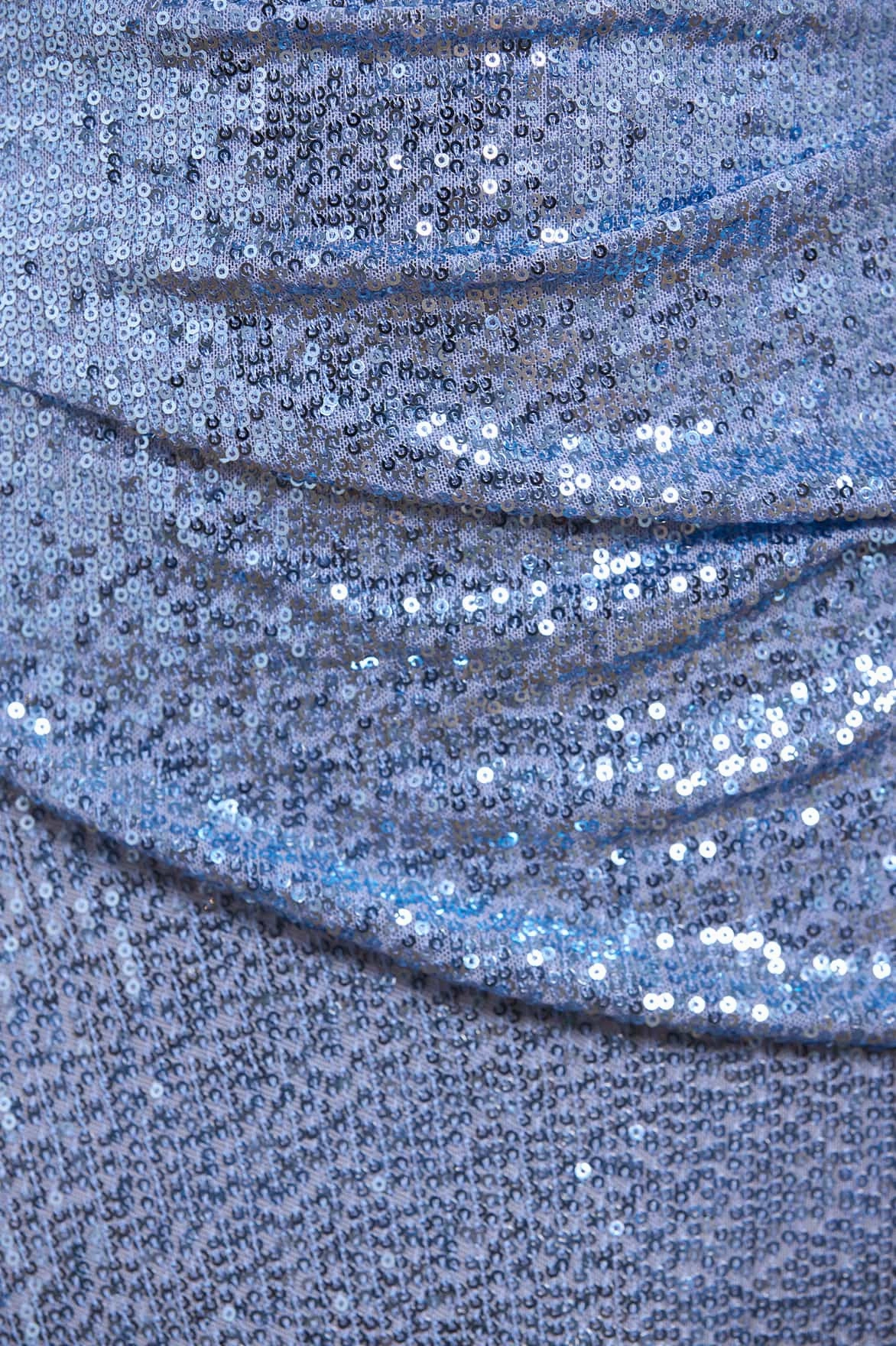 Smart Lines Trendy Design Valentina Round Neck Gown