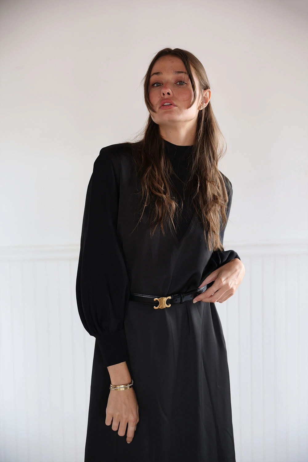 All Purpose Trendy Piece Vee Silk Knit Dress