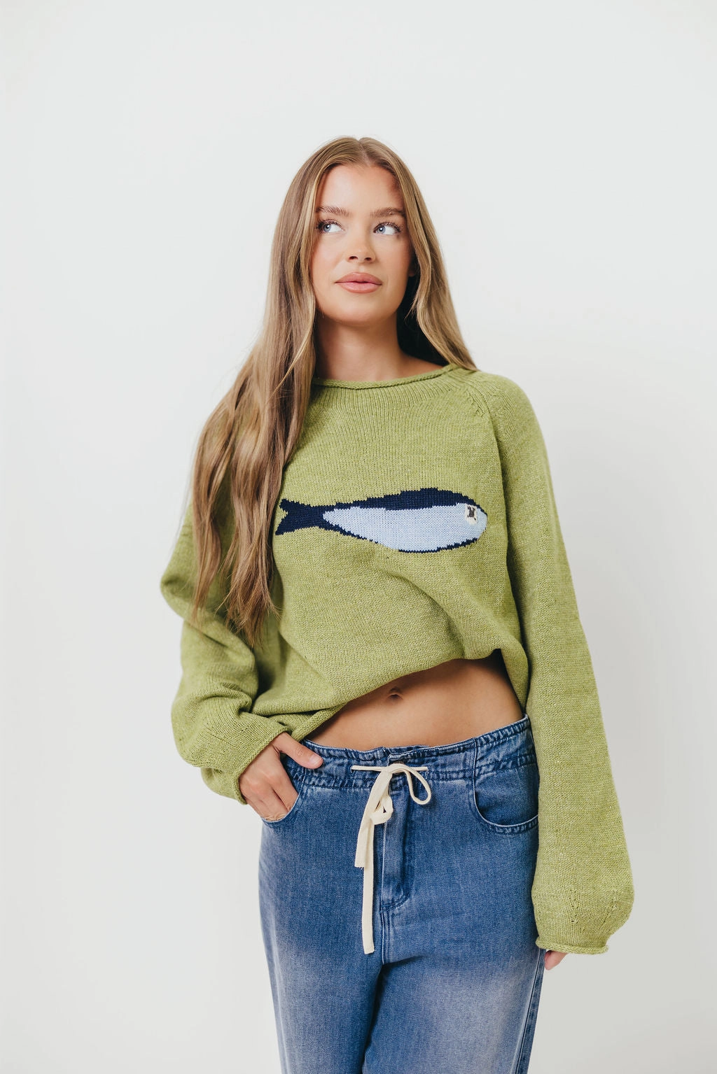 Sardine Sweater in Olive MinimalistStyle