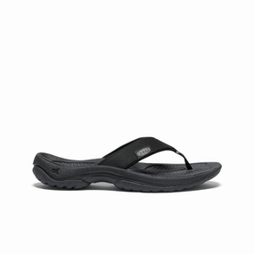 All-day Comfort Women's Kona Leather Flip-Flop  |  Black/Vapor