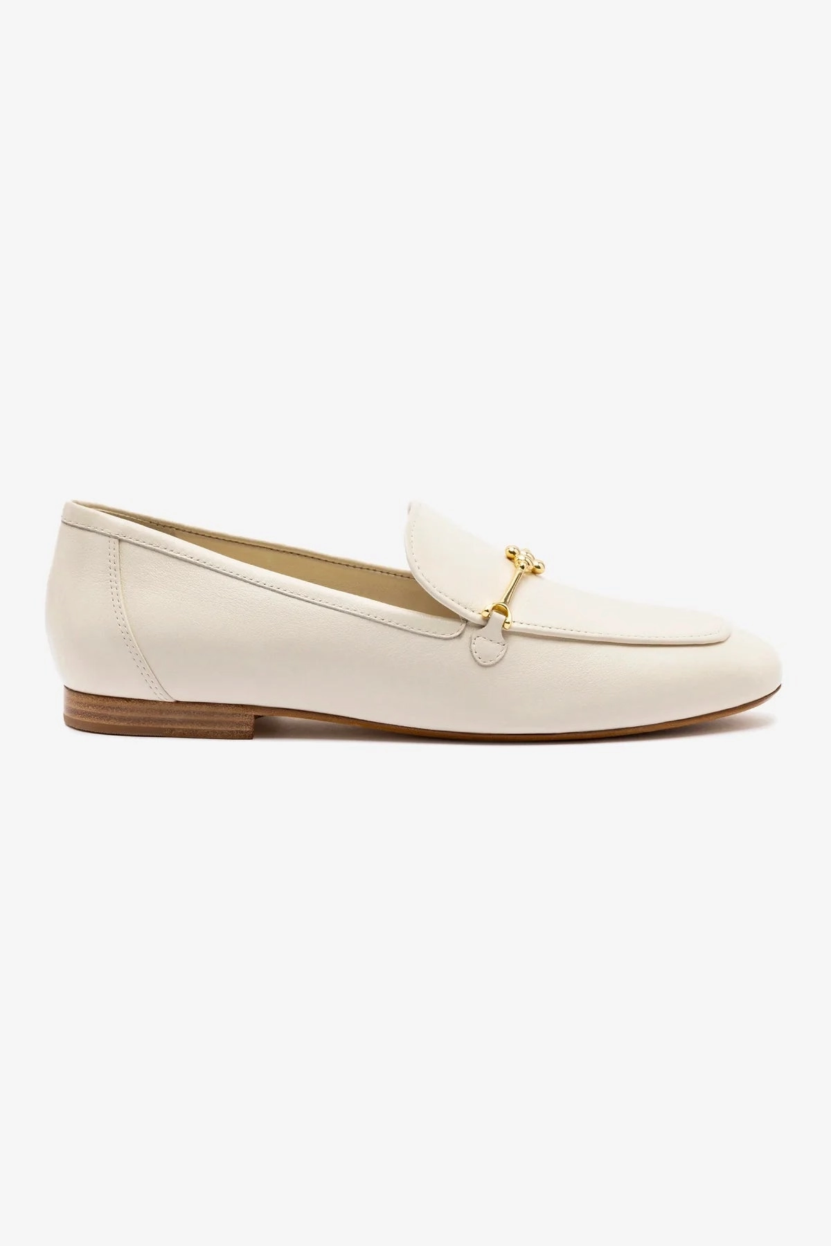 Katherine Loafer In Ivory Leather Red Glow