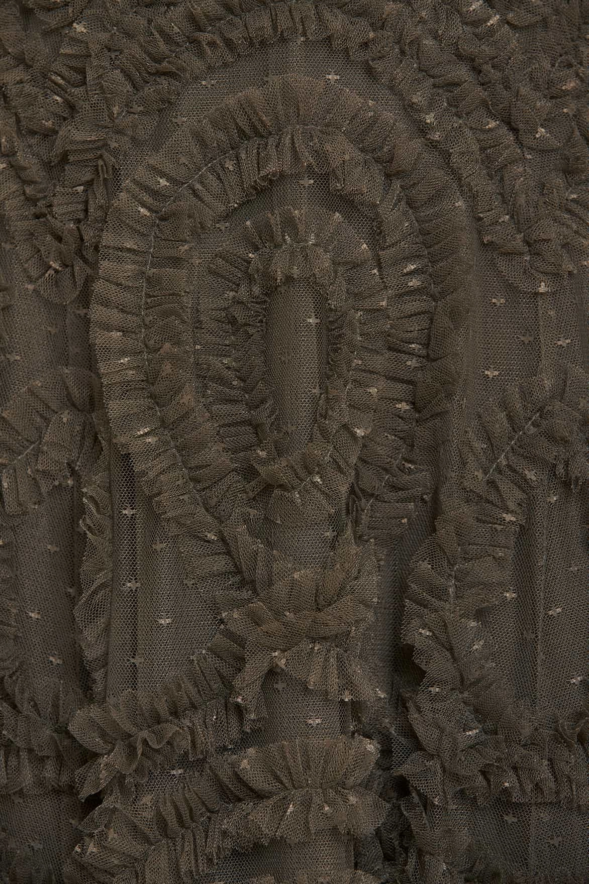 Verity Ruffle V-Neck Gown Soft Contour Soft Gradient