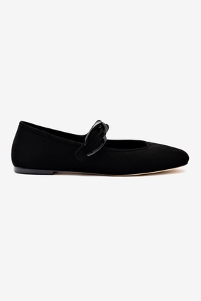 Street Ball Comfortable Insole Verona Ballet Flat In Black Suede