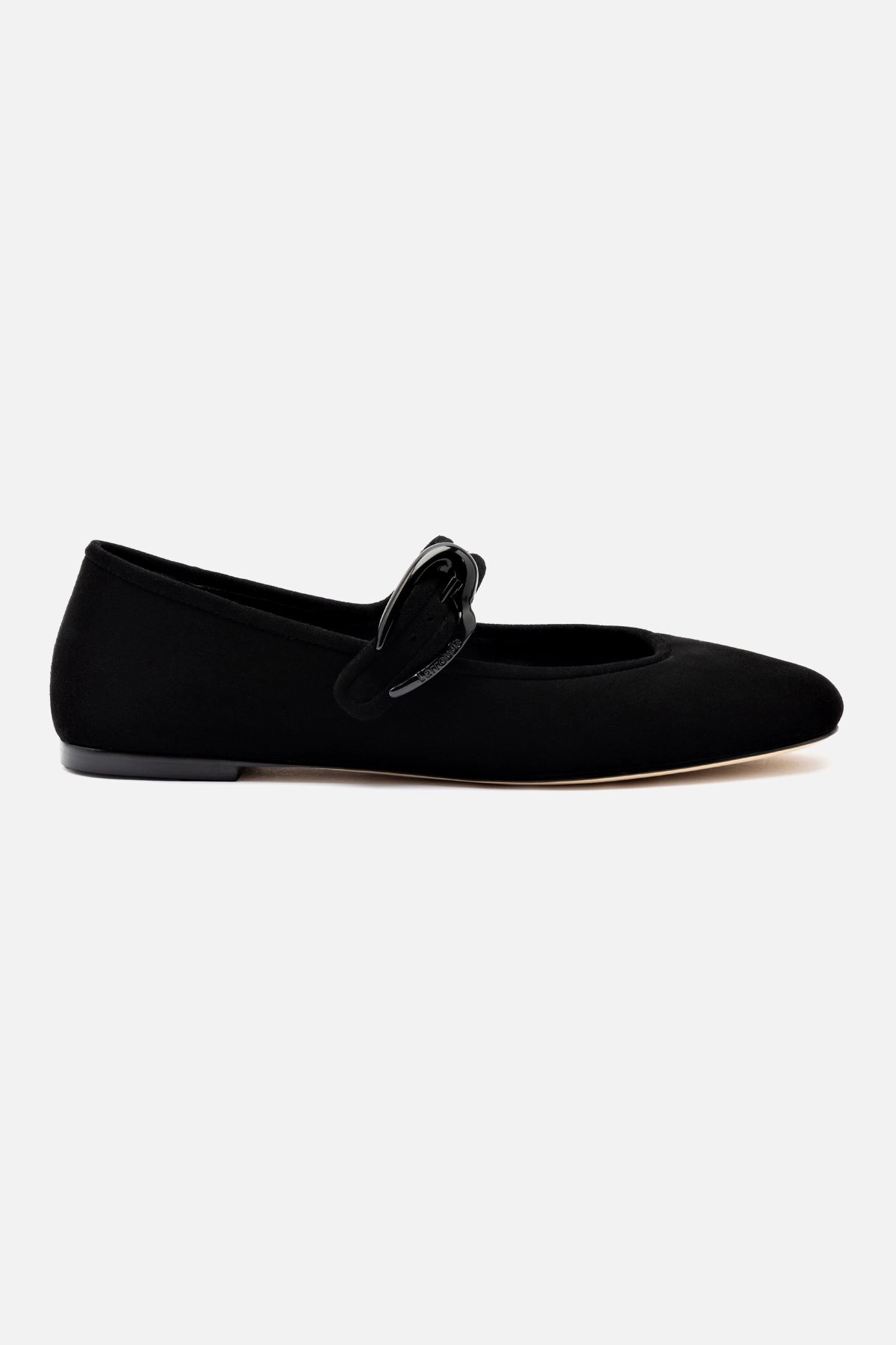 Wet Grip Verona Ballet Flat In Black Suede