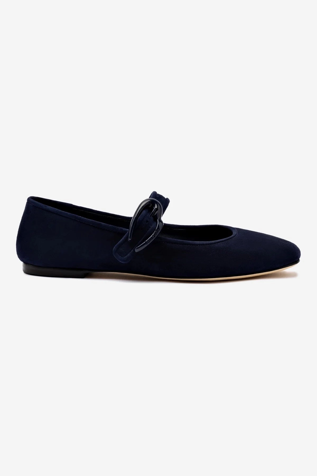 Verona Ballet Flat In Navy Suede Slip Resistant Traction