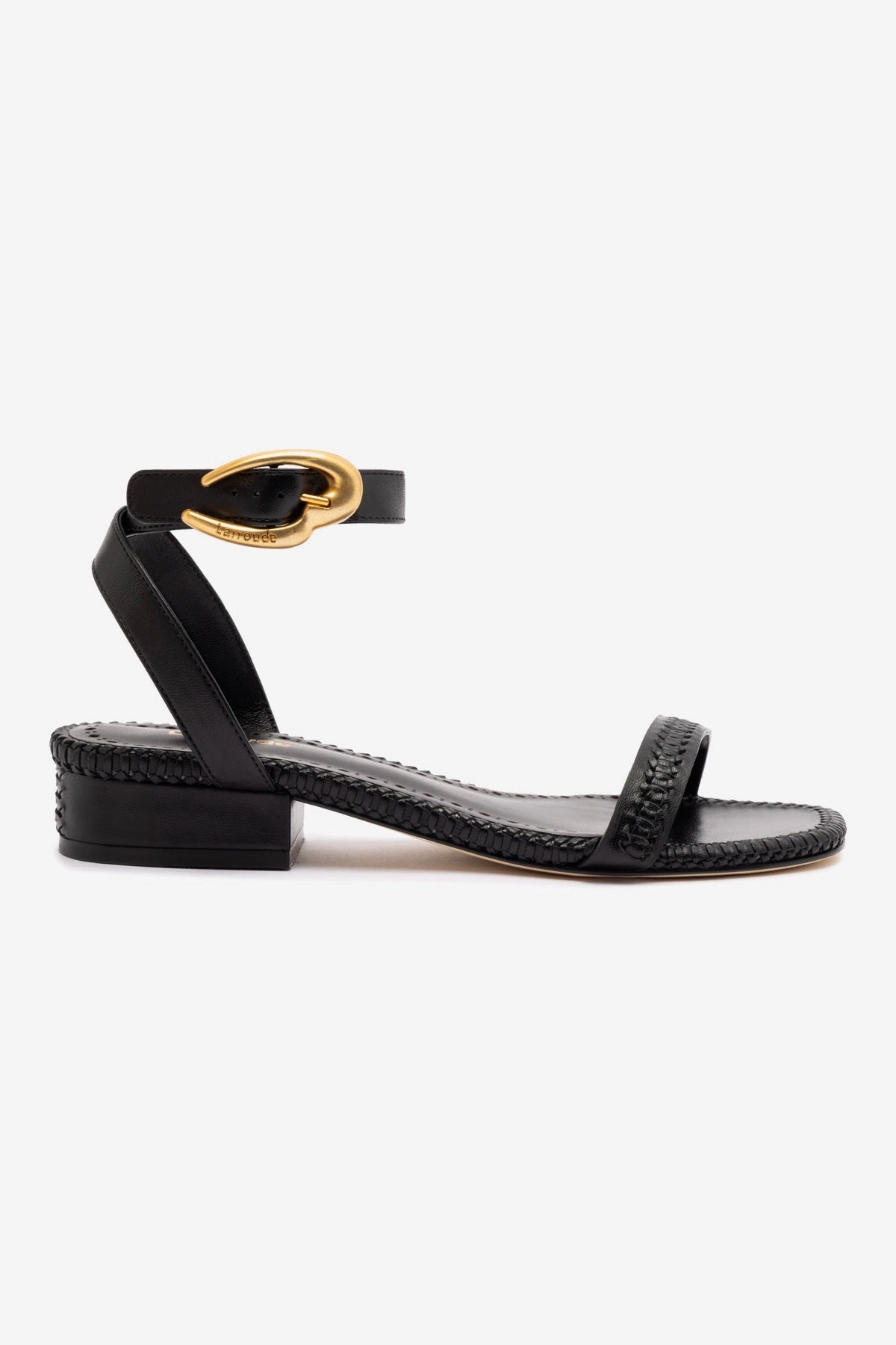 Wet Grip Indoor Verona Flat Sandal In Black Leather