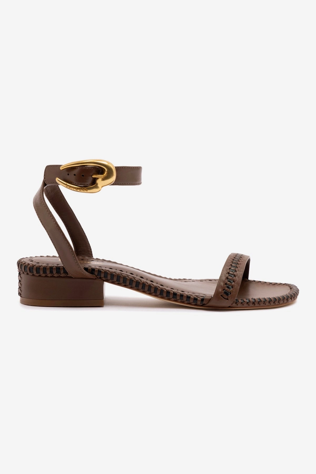 Ocean Walk Wide Toe Box Option Verona Flat Sandal In Burnt Umber Leather