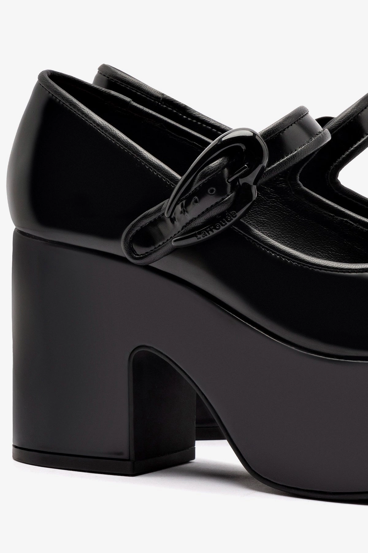 Fashion Glow Verona Flatform In Black Box Leather