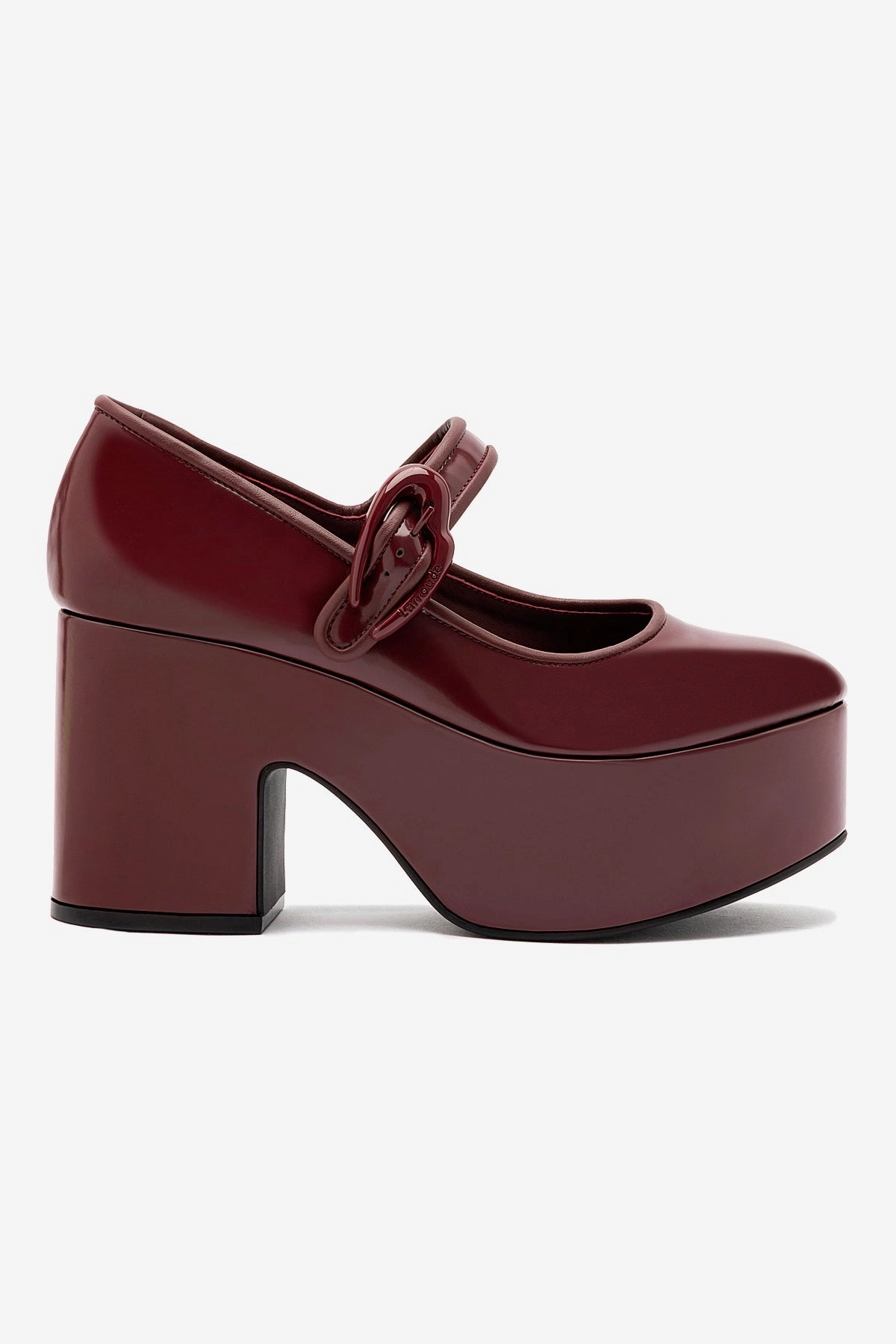 Verona Flatform In Burgundy Box Leather Gloss Mood