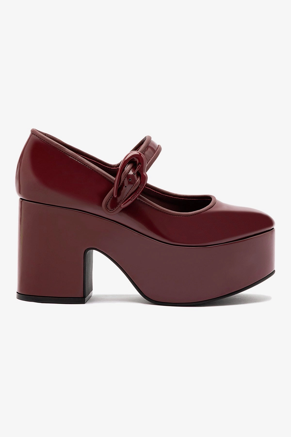 Leg Long Airport Easy Verona Flatform In Burgundy Box Leather