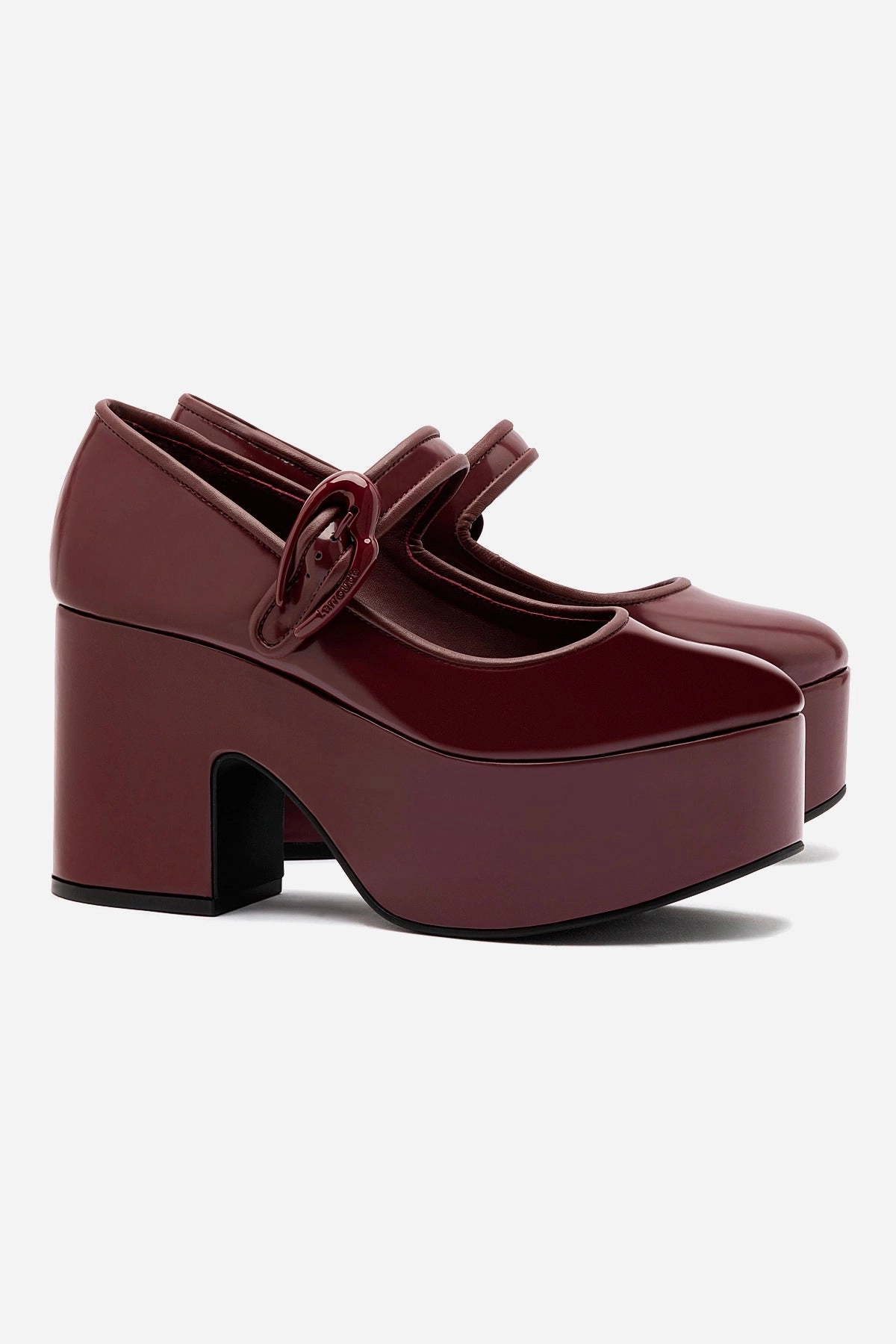 Verona Flatform In Burgundy Box Leather Waterproof Daily Walk Breathable Lining