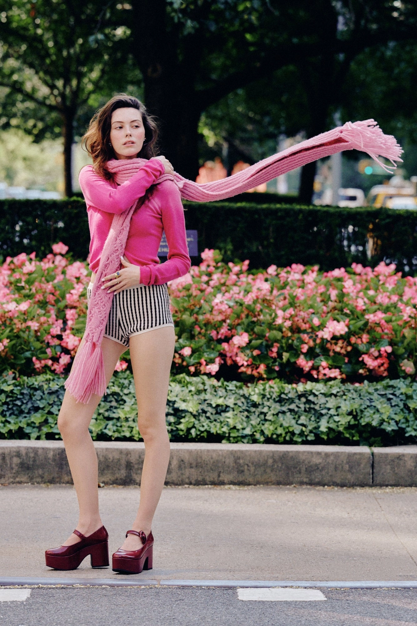 Verona Flatform In Burgundy Box Leather Meta Move Anti Slip