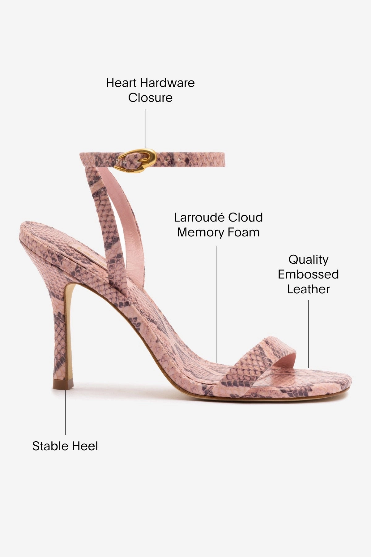 Beach Fun Veronina Sandal In Tulip Python Embossed Leather