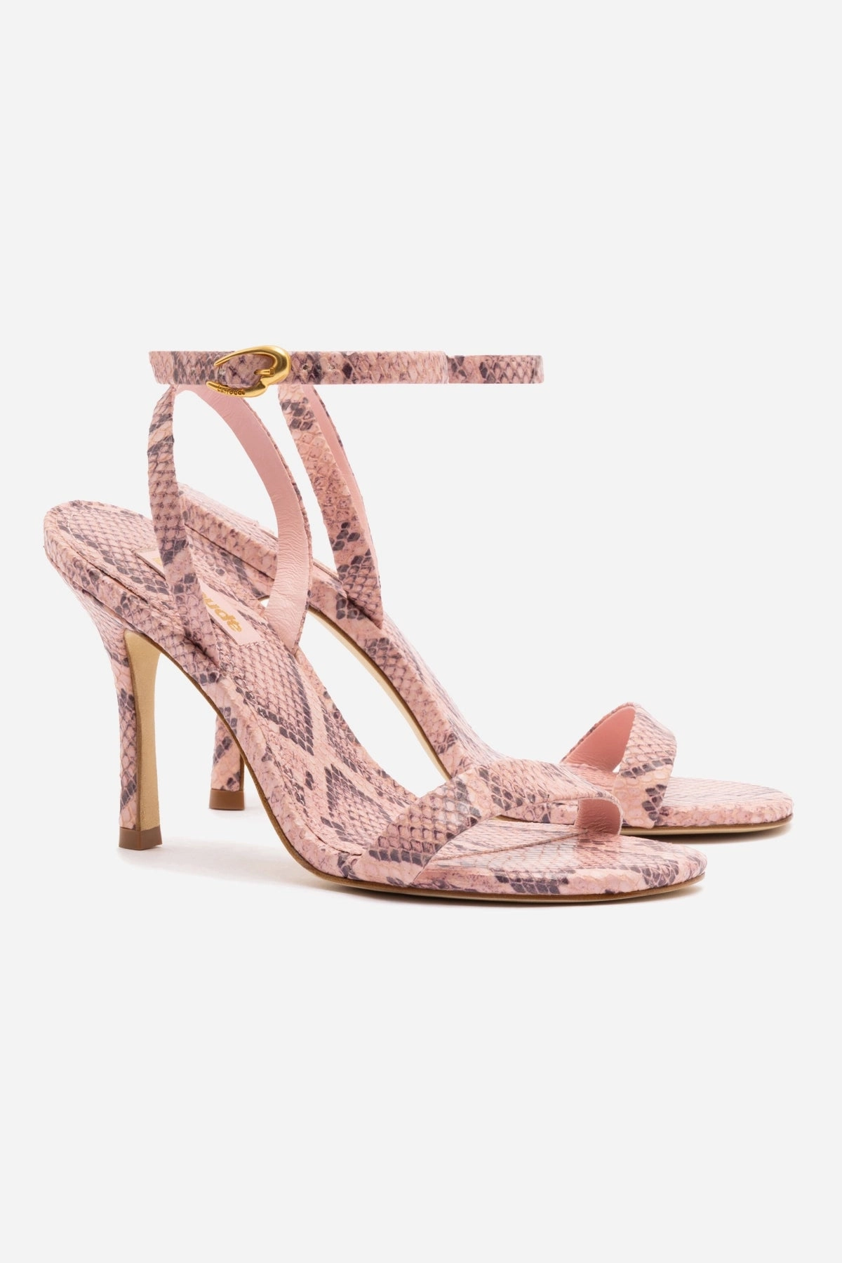 Veronina Sandal In Tulip Python Embossed Leather Odor Control Technology Heritage Line