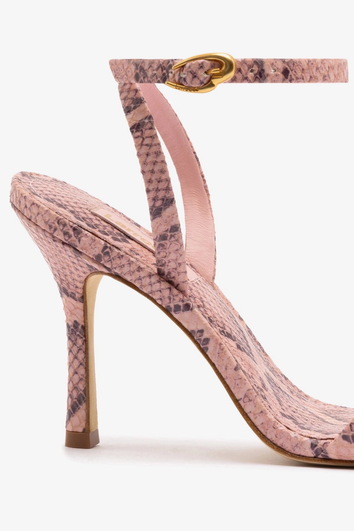 Bone Aid Step Light Veronina Sandal In Tulip Python Embossed Leather