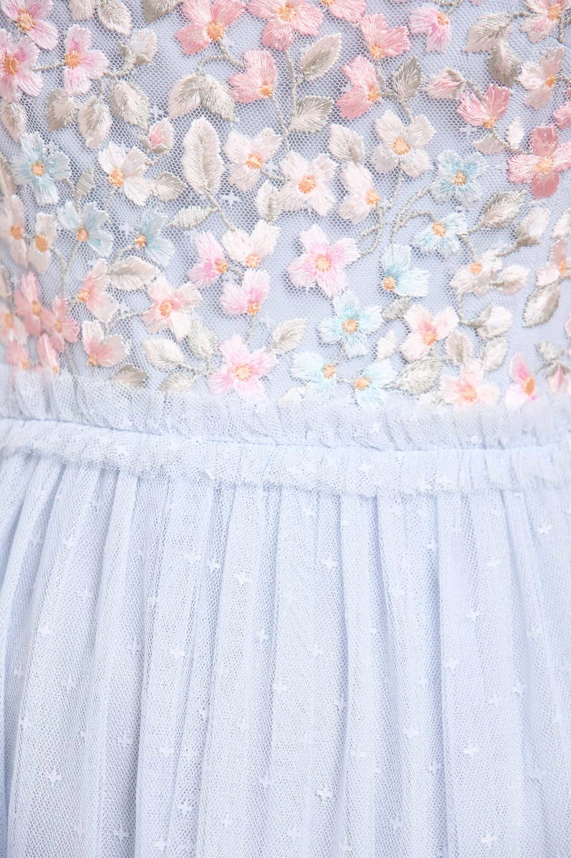 Versailles Ditsy Bodice Ankle Gown Form Fitting Celebrity-Inspired