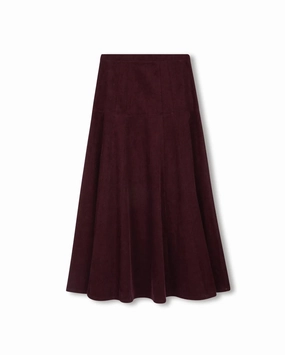 Sporty Casual Neutral Wear Beige Burgundy Yolk Skirt W-21520