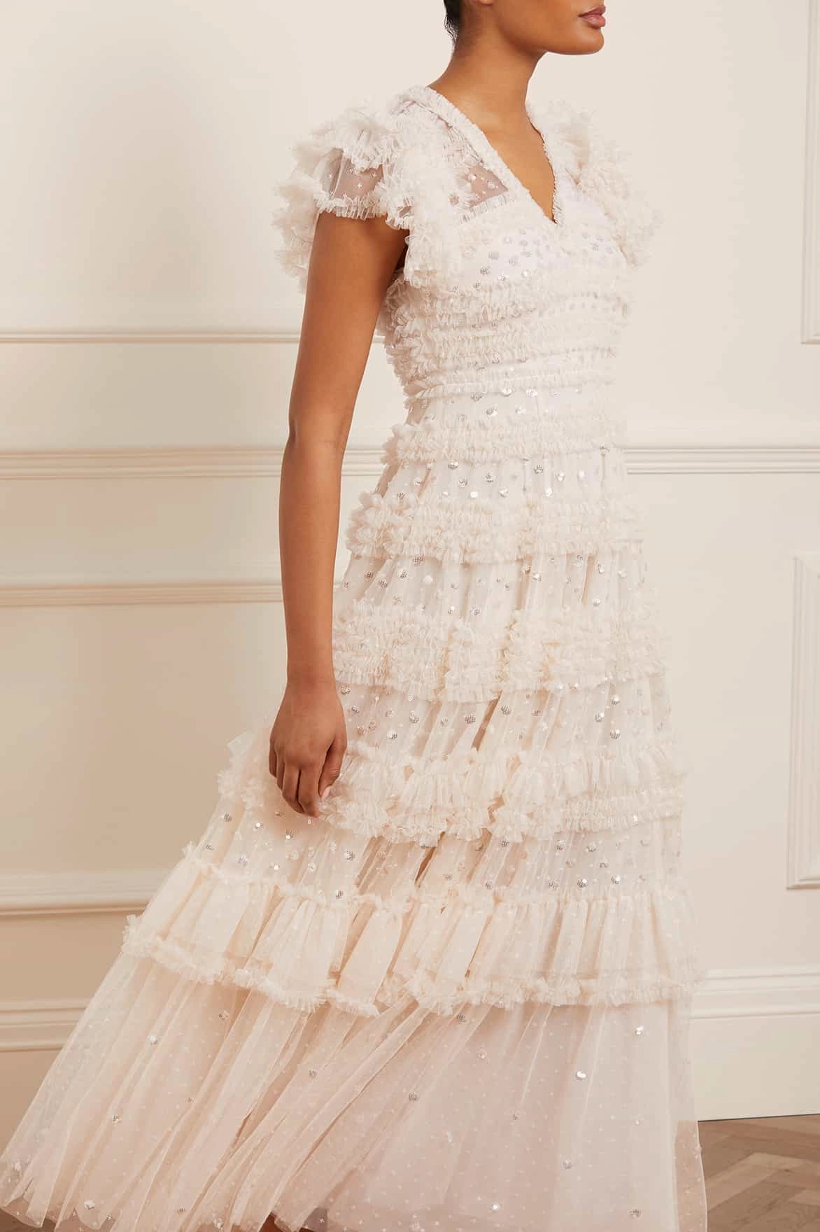 Clasp-Closure Versatile sundress Vivian V-Neck Gown