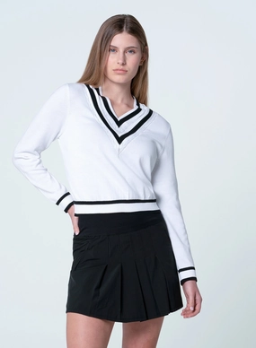 Interlock Stitching Victory V-neck Sweater