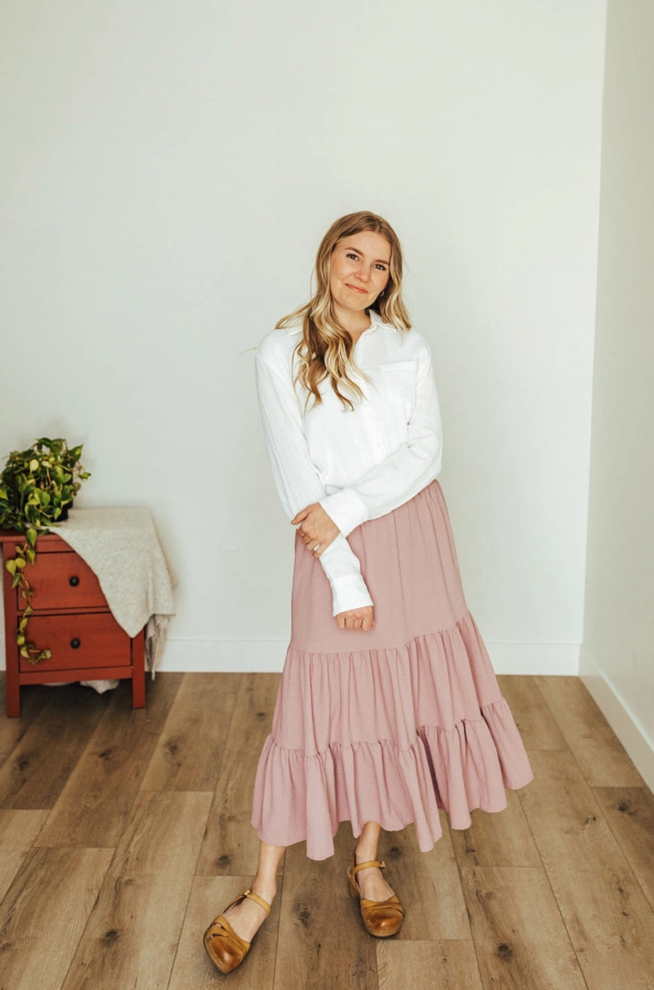 Virginia Ruffle Skirt Roll Up Hem