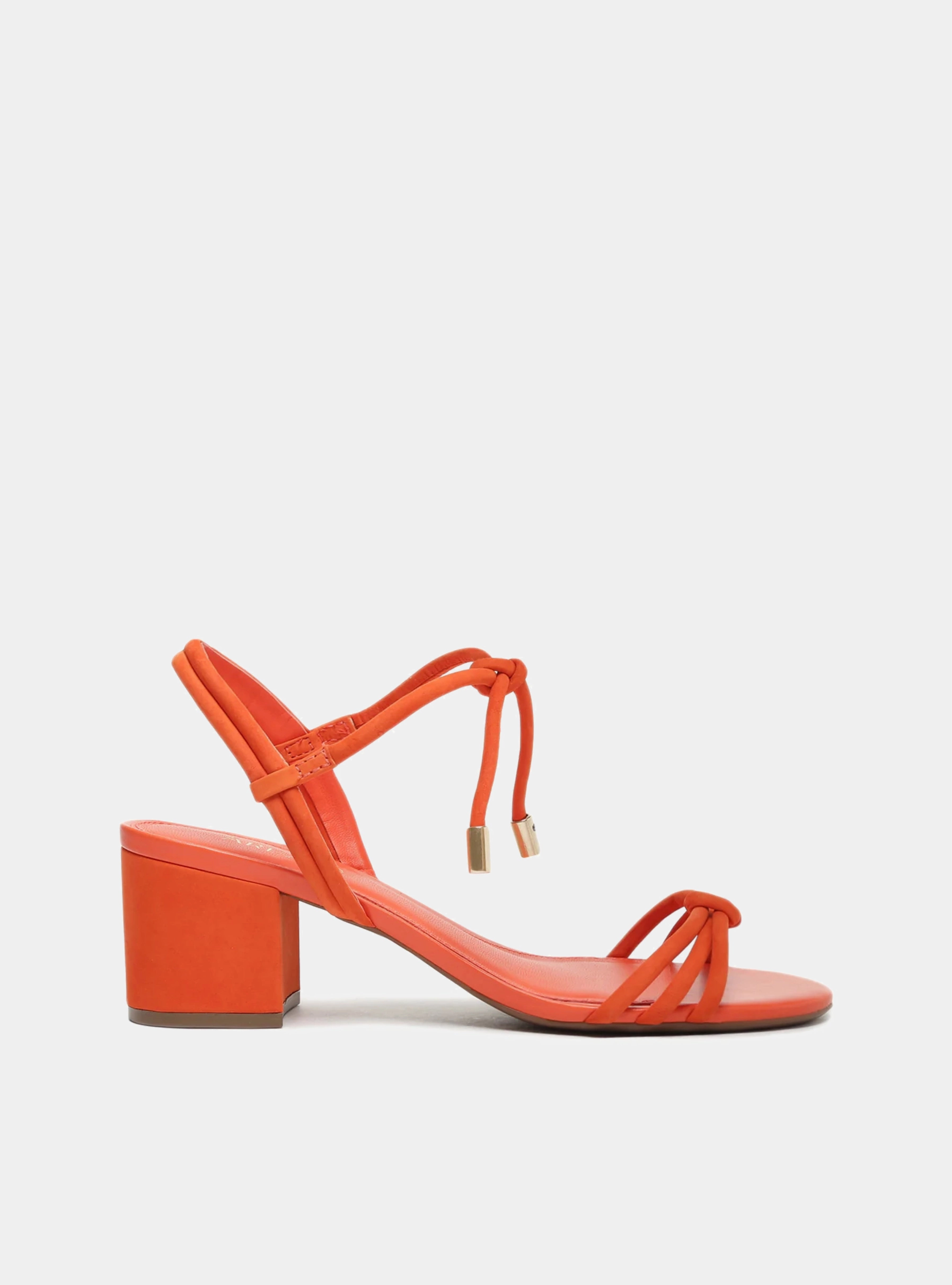 Camila Leather Block Sandal Minimal Feel