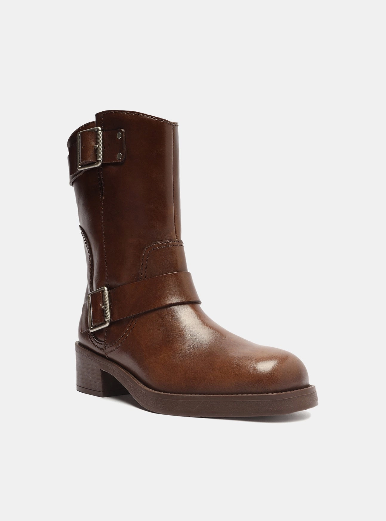 Lucy Leather Block Boot Cushioned Step Adventure Journey Family Reunion