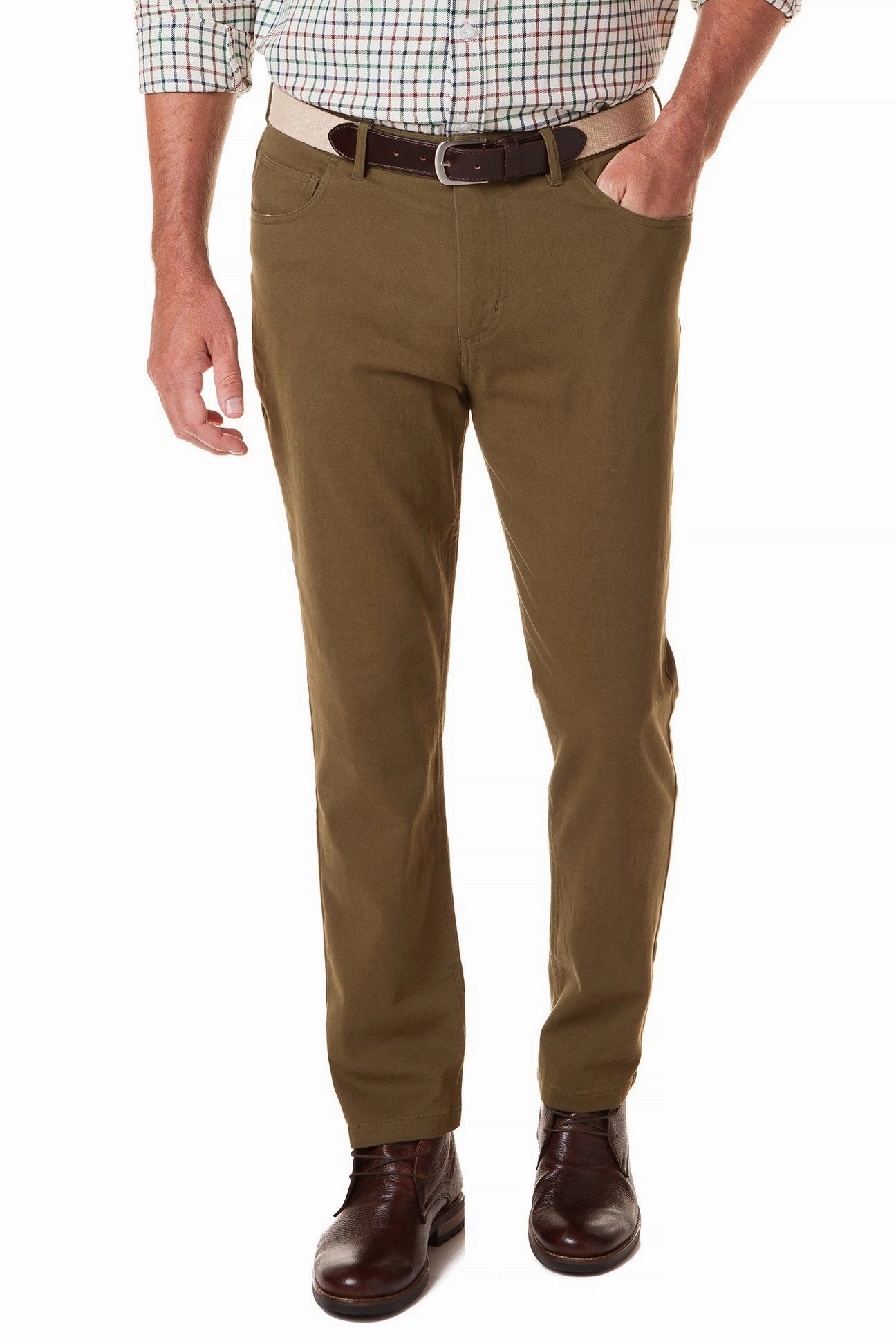Anti Pilling Fabric Wayfarer 5-Pocket Pant Stretch Twill Olive