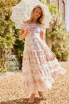 Madame Rose Elodie Off-Shoulder Ankle Gown Trend Movement