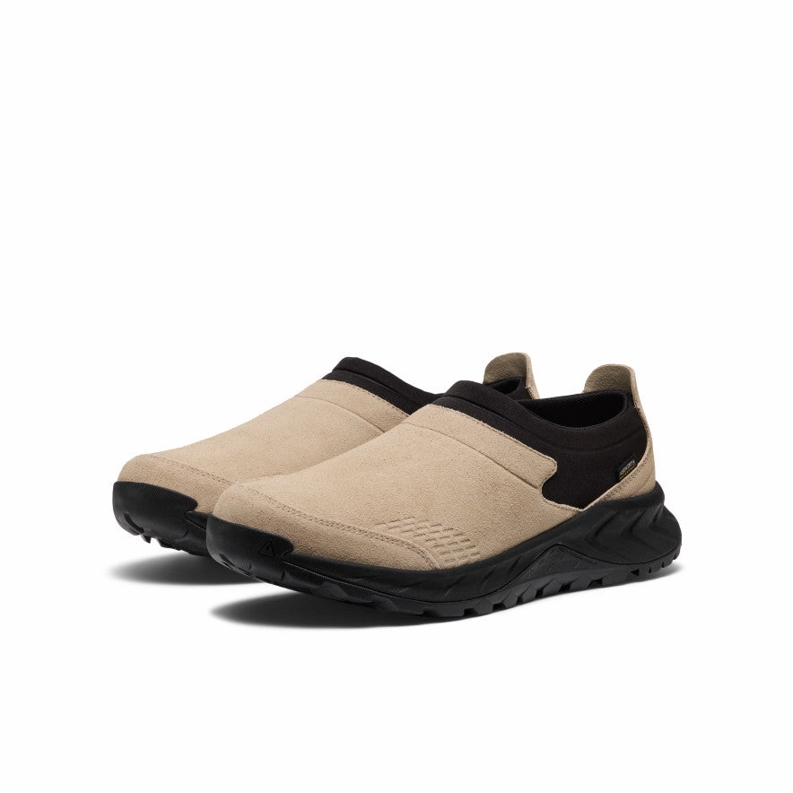 Easy on off Men's TTS Moc Waterproof Sneaker  |  Safari/Black