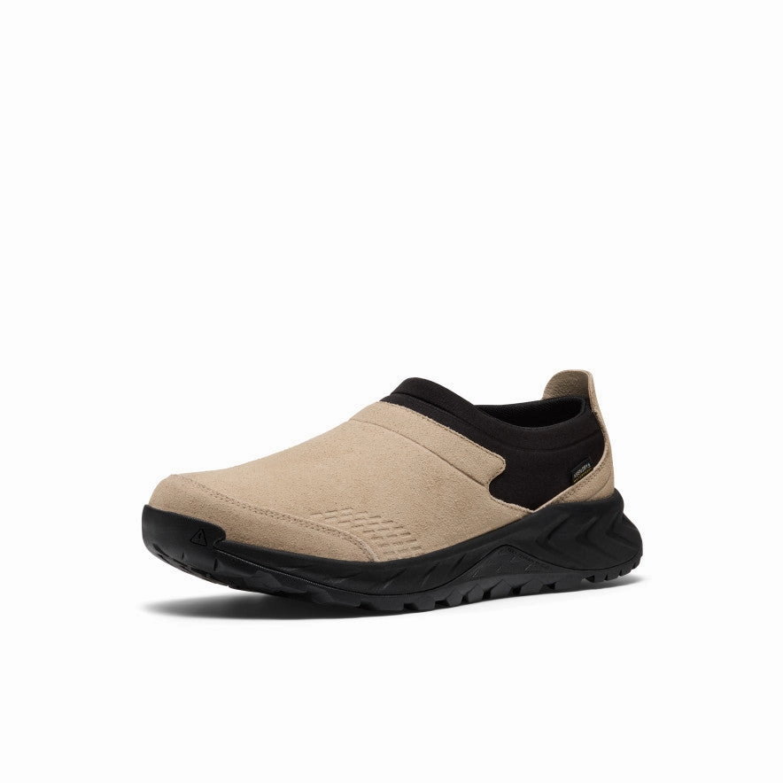 Men's TTS Moc Waterproof Sneaker  |  Safari/Black Low Key Comfort Soft Landing