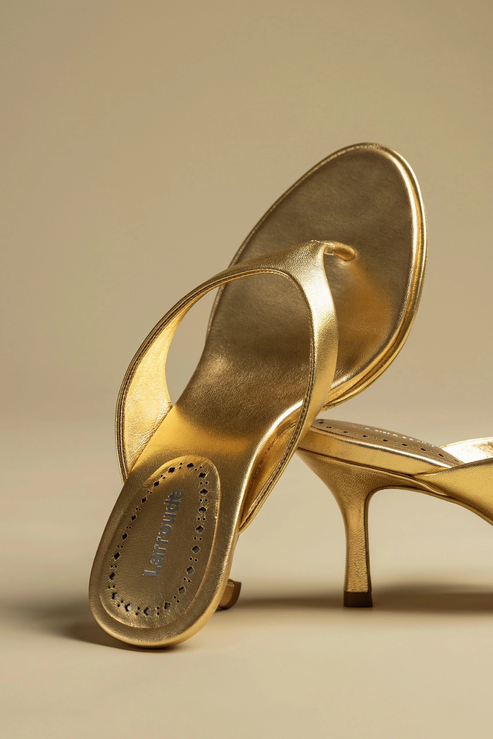 World Walk Gaia Sandal In Gold Metallic Leather