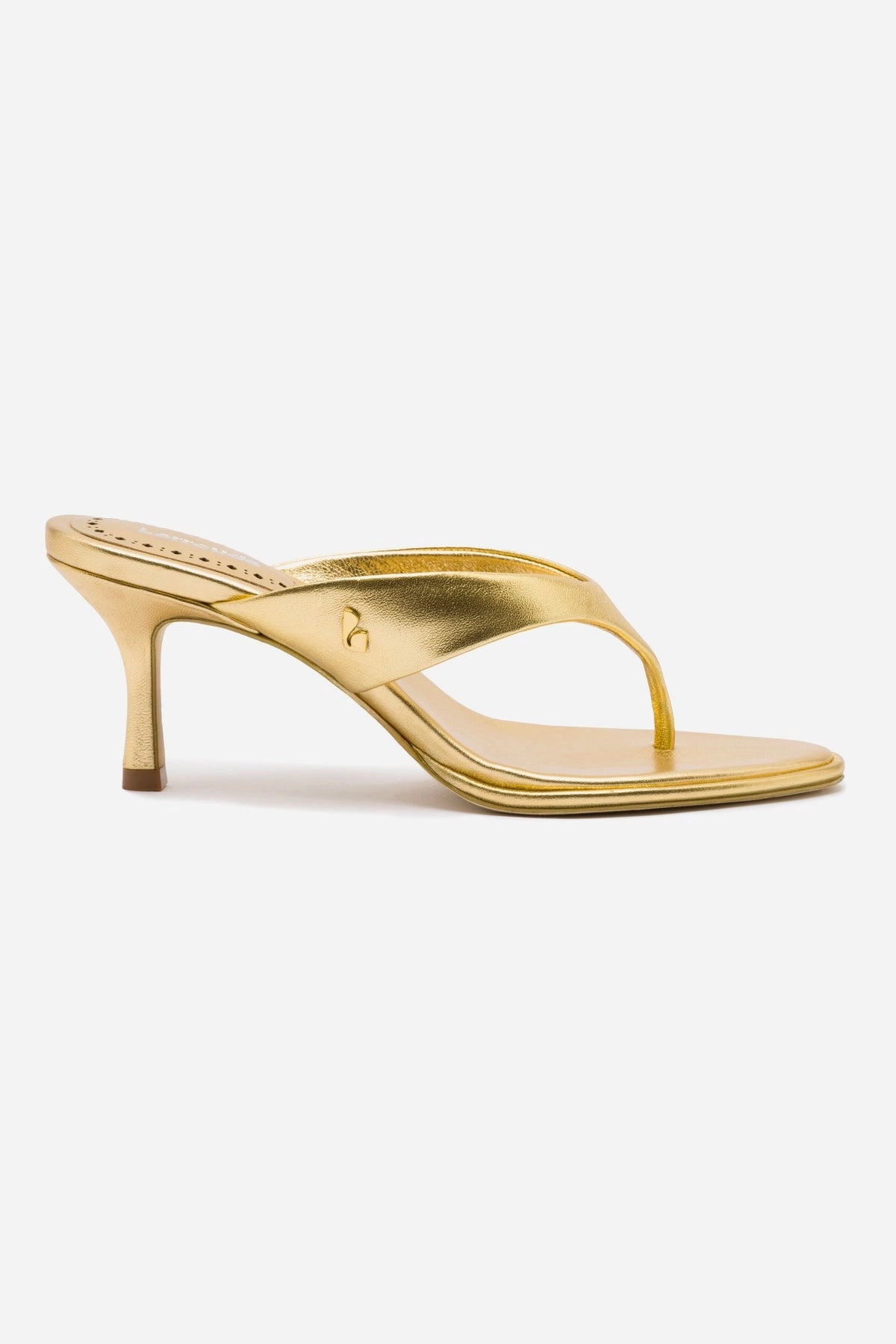 Gaia Sandal In Gold Metallic Leather Mom Fit Durable Material