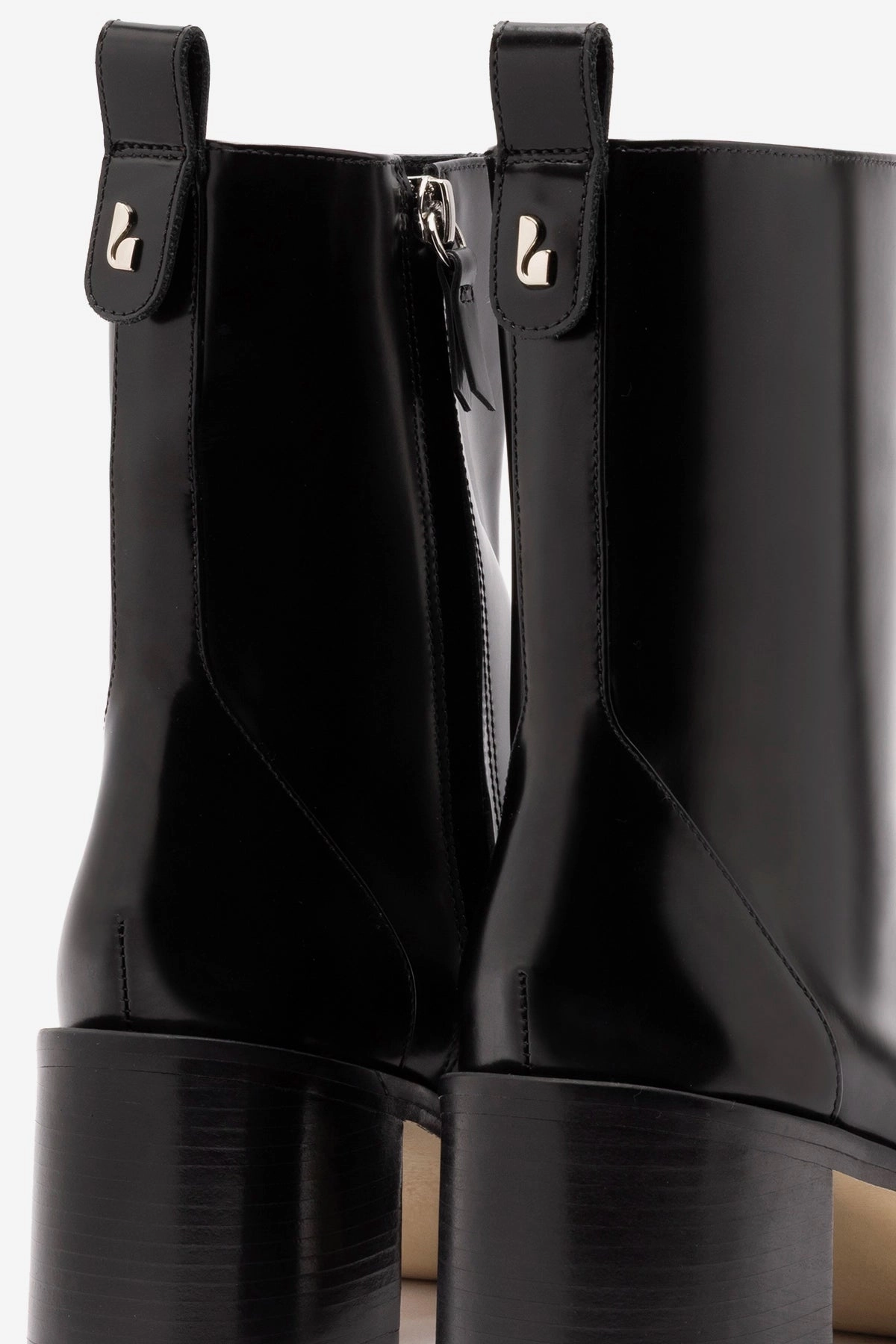 Slip Resistant Design Mini Ricky Boot In Black Box Leather