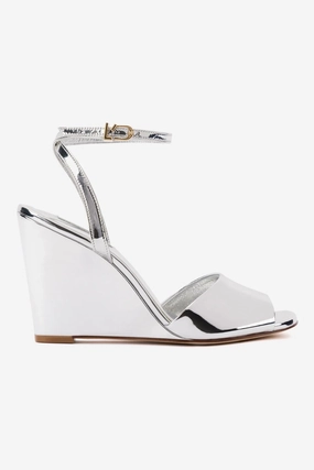 Comfort Strap Digital Run Yves Wedge In Silver Specchio