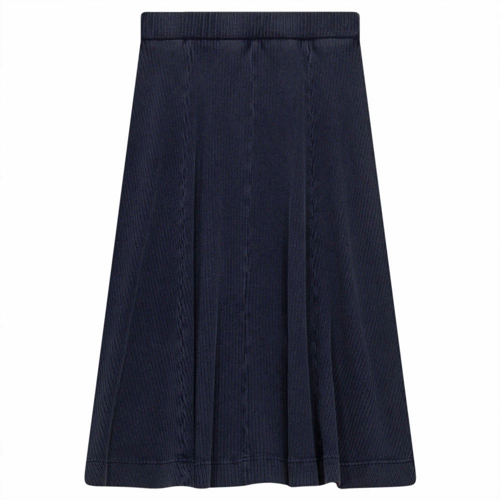 Cozy Vibes Midi length Spades Dark Denim Wash Ribbed Paneled Stone Wash 27" SB3CM8391SW