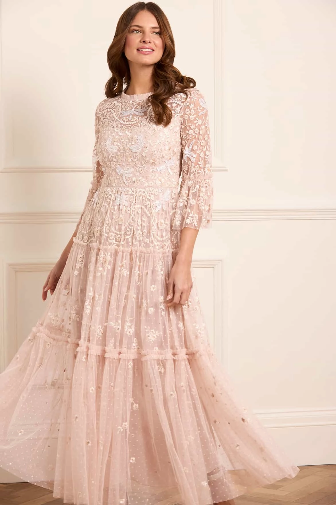 Dragonfly Garden Ankle Gown Comfortable office piece