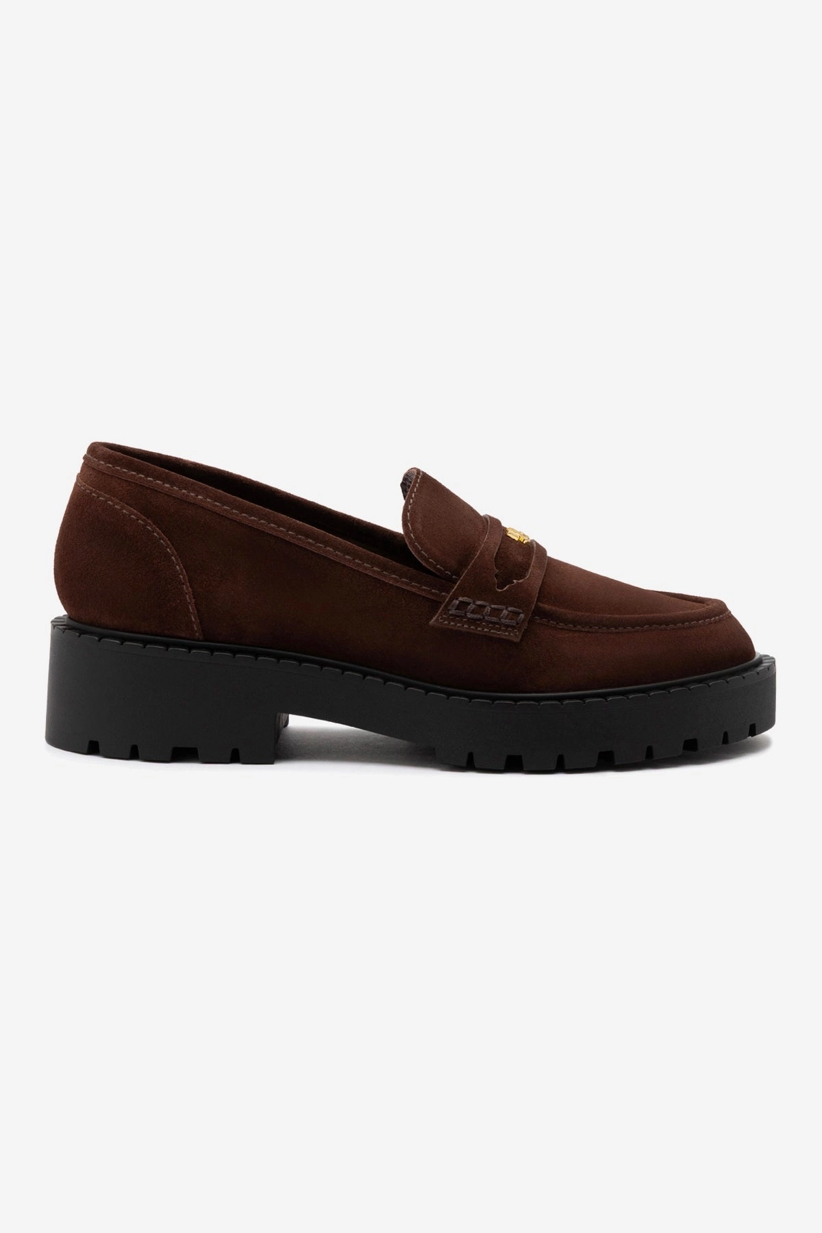 Suki Lugsole Loafer In Brown Suede Wide Path Neo Pop