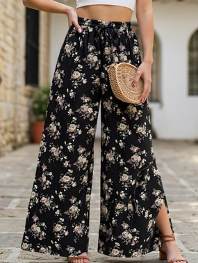 WIDE LEG PANTS WITH LOUD PRINT Ready For Action