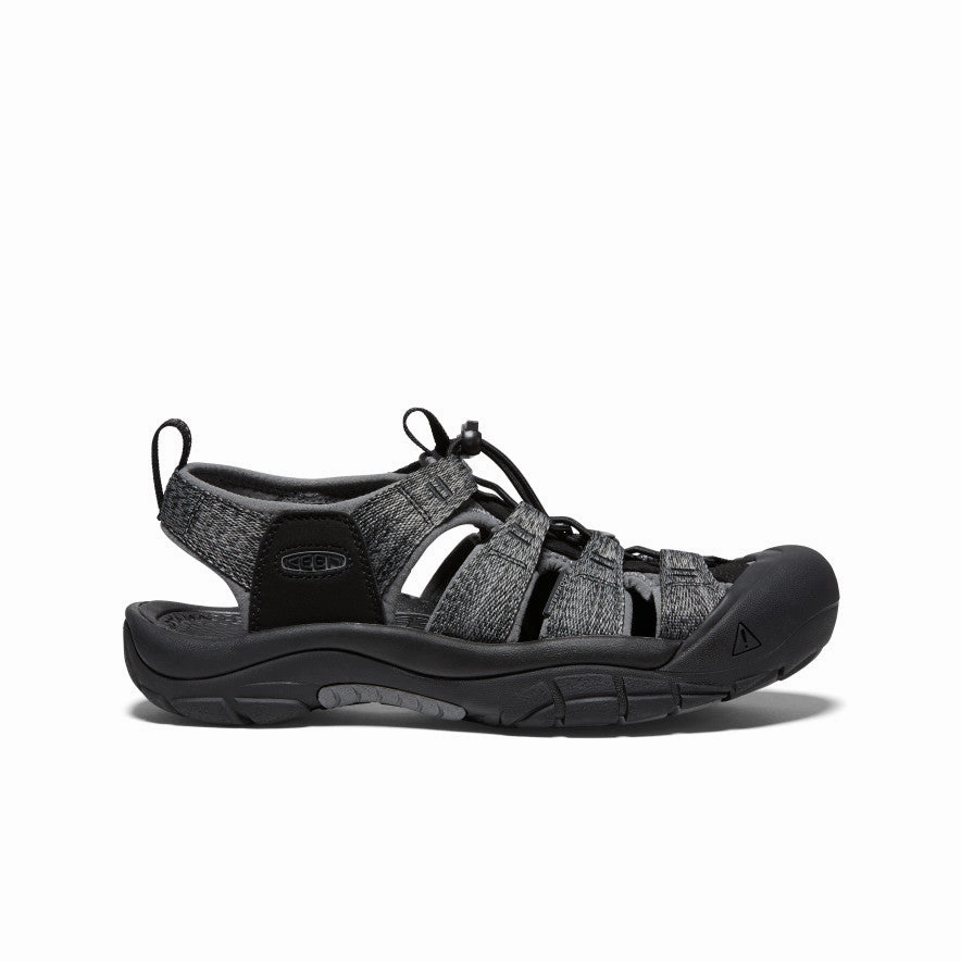 Practical Outdoor Footwear Comfortable Insole Men's Newport H2 Sandal  |  Black/Steel Grey