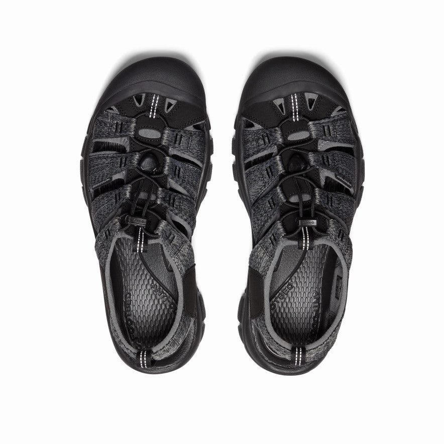 adjustable shoes Bow Charm Men's Newport H2 Sandal  |  Black/Steel Grey