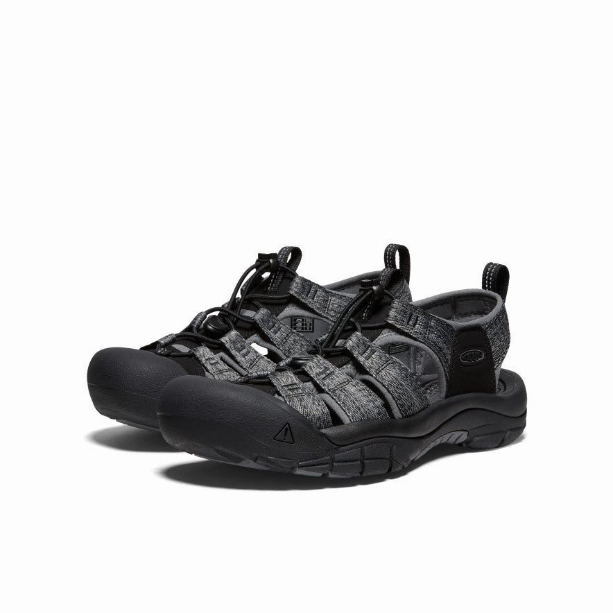 rubber Men's Newport H2 Sandal  |  Black/Steel Grey