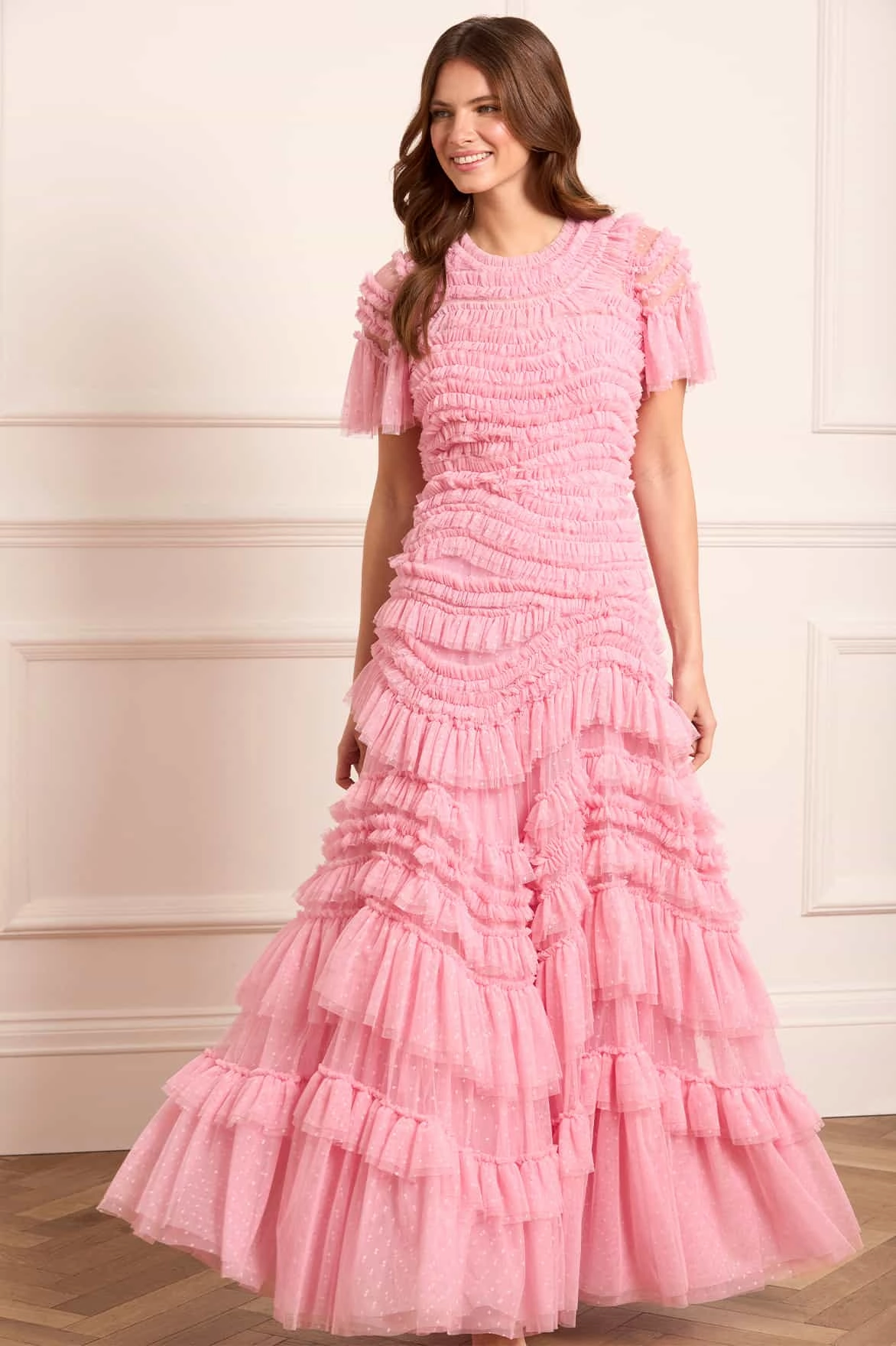 Wild Rose Short Sleeve Gown Cozy Comfort