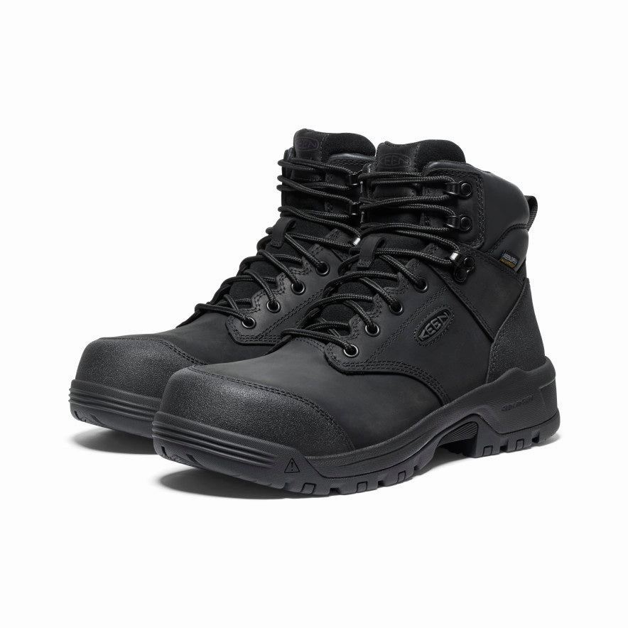 Waterproof Rainy Day Commuter Men's Evanston 6" Waterproof Boot (Carbon Toe)  |  Black/Black